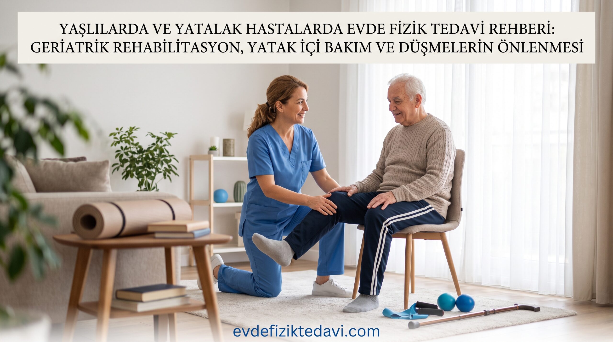Yaşlılarda ve Yatalak Hastalarda Evde Fizik Tedavi Rehberi: Geriatrik Rehabilitasyon, Yatak İçi Bakım ve Düşmelerin Önlenmesi